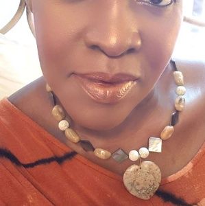 MOP and Chocolate Coral Choker